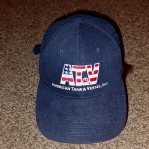 Watermark American Tank & Vessel, Inc Embroidered Strapback Blue Hat OS